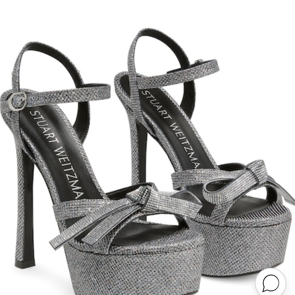 Stuart Weizmann Mega Bow Gunmetal glitter silver 8m